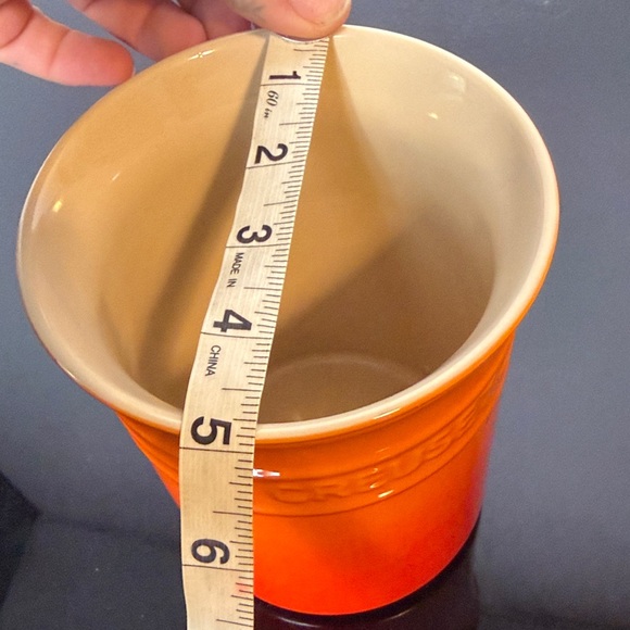 Le Creuset Stoneware Flame Orange Utensil Crock, 1 Liter - Picture 10 of 10